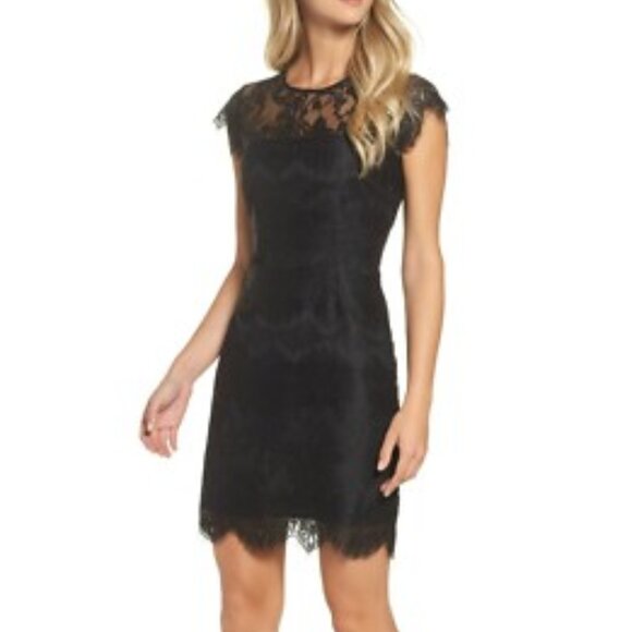 BB Dakota Lace Black Mini Dress Size 2 New with Tags - Picture 3 of 6